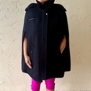 Cole Haan Black Cape Coat - size M